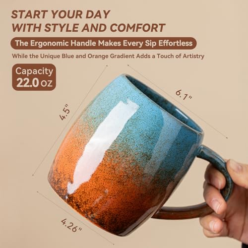 Taza de cerámica 22 oz con asa ergonómica miniatura 5