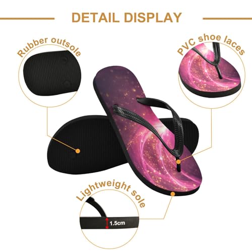 STAYTOP Golden Sparkles Vortex Flip Flops Sandals of Men's & Women's,Sandals Beach Slippers Shower Slides2