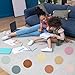 JarThenaAMCS 32Pcs Back to School Spot Markers 7 Inch Boho Pastel Carpet Floor Spots Circle Dots for Office Classroom Party Activity Supplies