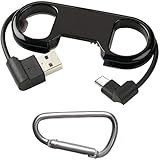 i-Dawn USB Type C Cable Fast Charging + Keychain + Bottle Opener + Aluminum Carabiner,USB Type C Short Cable Charging Cord Compatible Samsung Galaxy S8/S9 Note 8/Note 9,Google Pixel 2/2XL 3/3XL-Black