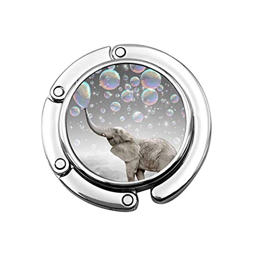 Preisvergleich Produktbild Geldbörsenhaken Niedlicher Elefant Spielblasen Druck Charm Geldbörse Handtasche Tisch Schreibtisch Tasche Haken - Hakenhalter