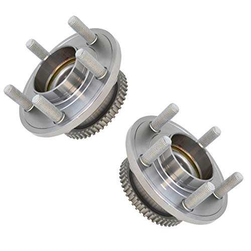 Image of TRQ Front Wheel Bearing and Hub Assembly Set 2 Piece Compatible with 2015-21 Ford Mustang EcoBoost 2015-21 Mustang GT Premium 2015-17 V6 EcoBoost Premium 2015 GT