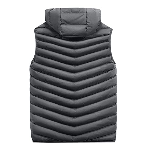 Gilet matelassé léger pour homme grande taille à capuche