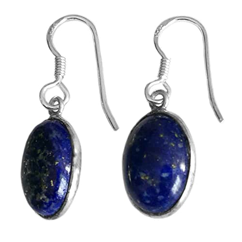Boucles d'oreilles lapis-lazuli argent 925 Le Luft 10x14mm - 3