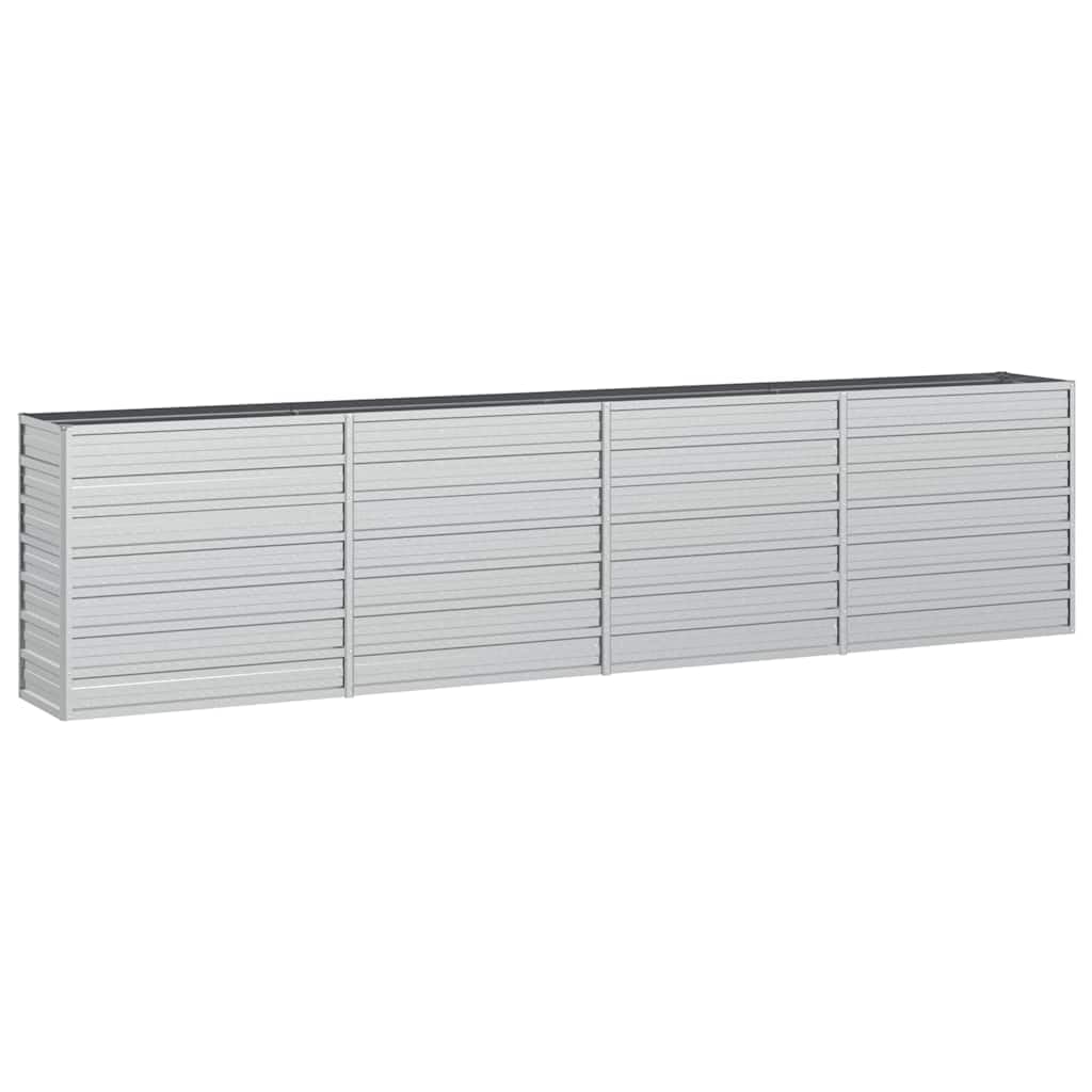 VIDAXL Raised Garden Bed 77 x 40 x 320cm Galvanised Steel Silver