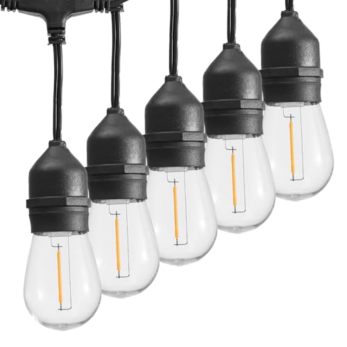 SUNTHIN 105FT Solar String Lights with 34 Shatterproof Filament Bulbs