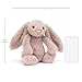Jellycat Bashful Luxe Rosa Bunny Stuffed Animal, Medium 12 inches - Rabbit & Bunny Plush Toy - Classic Children's Gift