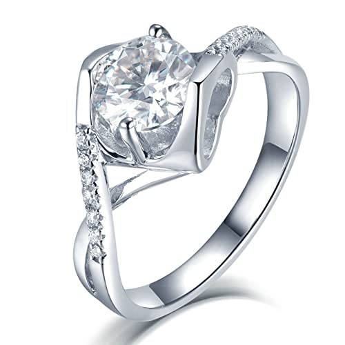 Bague moissanite femme argent KnSam l'alliance brillante sans l'inconfort