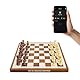 Chessnut Air Electronic Chess Set, A magnificently Handcrafted Wooden Chess Board with Extra Queens,LEDs, AI Adaptive Electronic Chess Set Game and App with Computer Chess Board