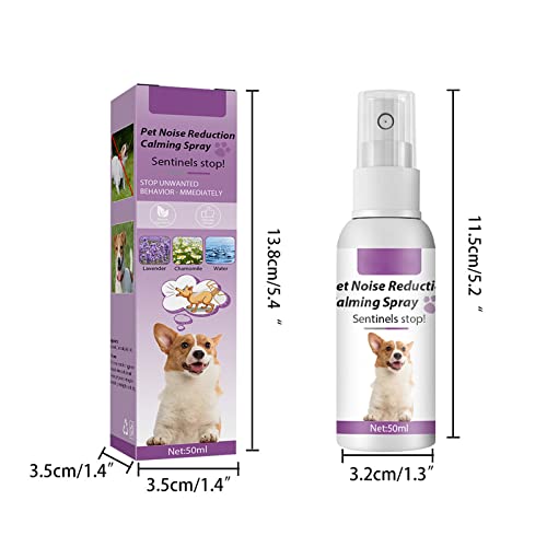 Beruhigungsspray Für Hunde 50 Ml Pheromonkopie Reduziert Destruktives Verhalten Und Angst Bei Reisen Tierarztbesuchen Und Gewittern. Beruhigendes Pheromonspray Für Hunde Und Katzen Für Haustiere