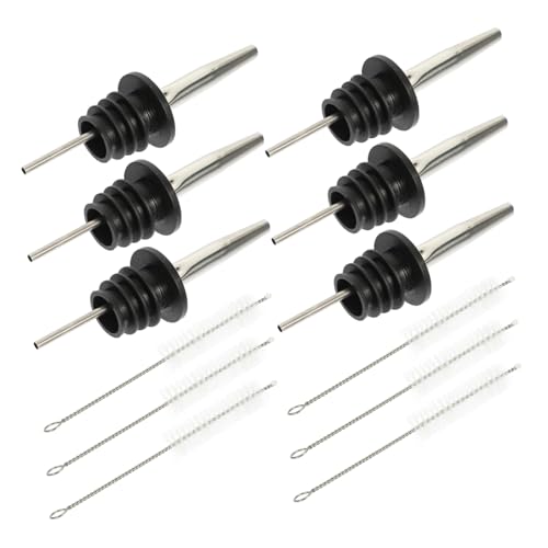 CIYODO 1 Set Oil Pourer Bottle Dispensing Spout Bottle Pourers Oil Dispenser Spout Soy Sauce Dispenser Oil and Vinegar Dispenser Pourer Spout for Wine Oil Bottle Dispenser Rubber