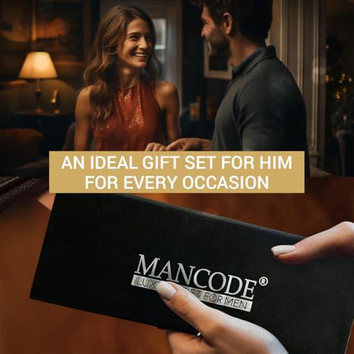 Image of Mancode Grooming Gift Set - The Ultimate Glow Kit for Men | Complete Grooming Kit | Hydrates & Revitalizes Skin (Shave Gel,Face Wash,After Shave Balm,Whitening Cream,Scrub) Stylish Gift Box Pack of 5
