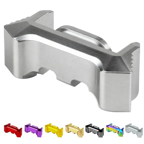 Racker Jacker for Glock 17, 19, 19X, 26, PSA Dagger, and More, Aircraft-Grade Aluminum with Improved Slide Grip, Multiple Color Options (Silver)