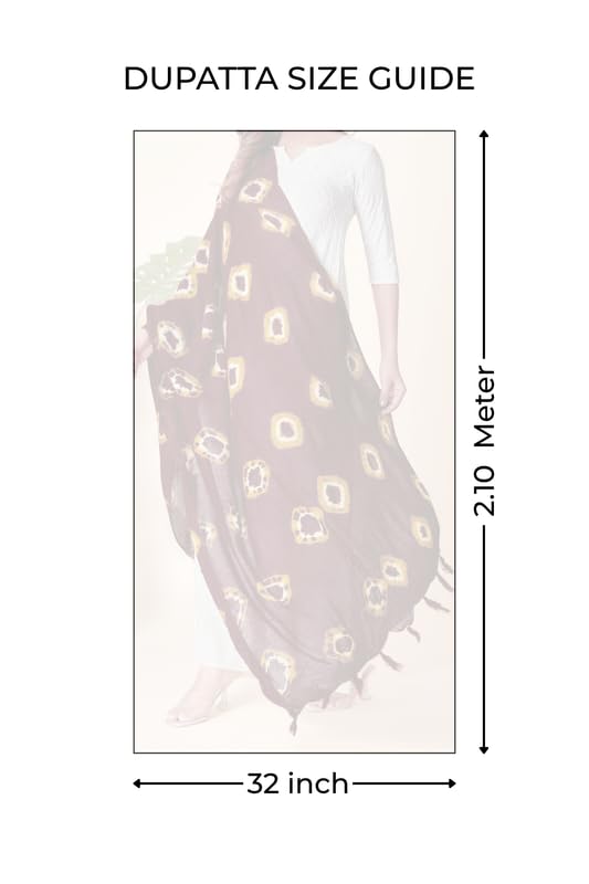 Image of Traditional Bandhani Dupatta for Women Soft Cotton Blend with Tie-Dye Print and Elegant Design for Ethnic