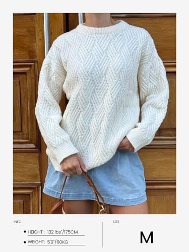 Aelfric Eden Vintage Oversized Sweaters Crewneck Knit Pullover Baggy Loose Casual Cable Sweater 2025 Fall Clothes3