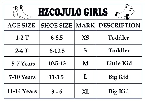 Image of HzCodelo Kids Toddler Big Little Girls Fashion Cotton Crew Cute Socks -5 Pairs