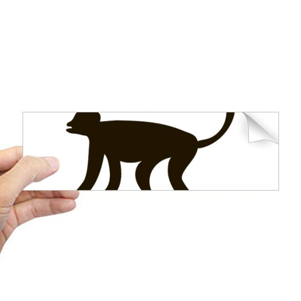 Autocollant rectangulaire singe noir pour masquer les rayures d'un pc