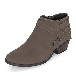 MIRAGE ~ Women’s Pointed Toe Low Stacked Heel Side Zipper Ankle Booties