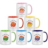 Didaey 6 Pcs Funny Dumpster Fire Mugs Employee Appreciation Emotional Support Gifts 12 oz Dumpster Fire Coffee Mug Office Desk Accessories Christmas Gifts for Coworker Team Staff Teacher Nurse