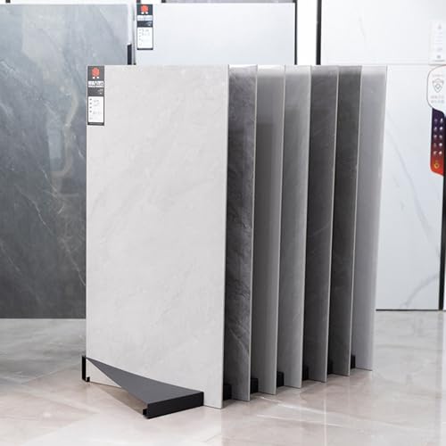 Présentoir métallique pour carreaux : fini les échantillons qui tombent au sol (30cm)