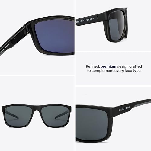 Image of Vincent Chase By Lenskart | Full Rim Square | Classics | Polarized and 100% UV Protected | Men & Women |