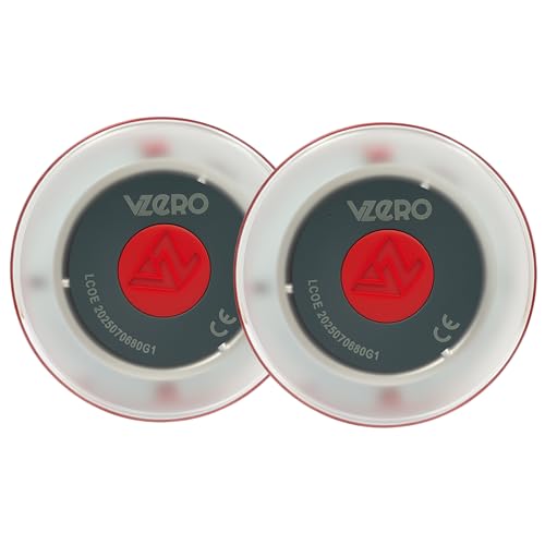 VZero - Pack 2 uds, Luz de Emergencia V16 con Geolocalización, Señal Homologada Conectada con DGT 3.0, Apta para 2026, Baliza para Coche con eSIM Incluida, Alta Potencia y Sistema Eye Protect