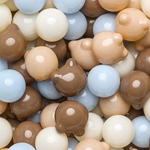 Image of GOGOSO Bear Ball Pit Balls Shapes BPA Free Plastic Play Balls Crush Proof Kids Toddlers Baby Pastel Pelotas Toy Shaped Giant Friendship Bracelet