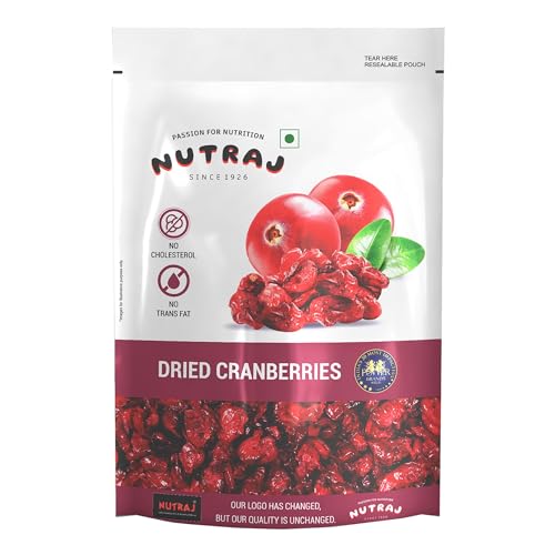 Nutraj Sweet And Tart Sliced American Dried Cranberries, 180G