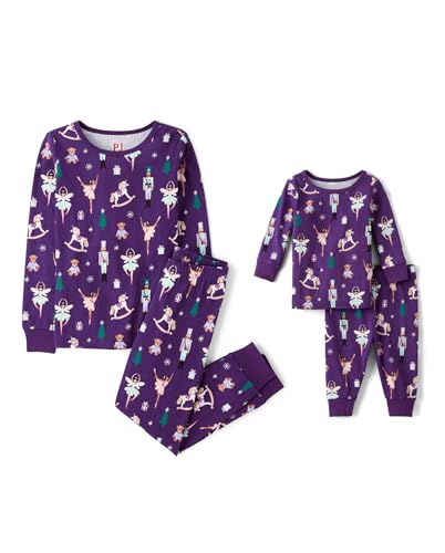 The Childrens Place Unisex Baby and Kids Sibling Matching Holiday Pajama Sets Cotton Nutcracker Glow- Baby/Toddler 2 Years