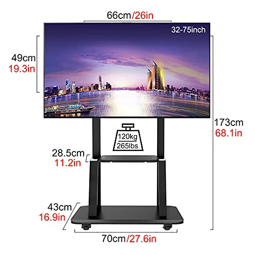 Soporte móvil para TV de 32 a 75 pulgadas con ruedas miniatura 4