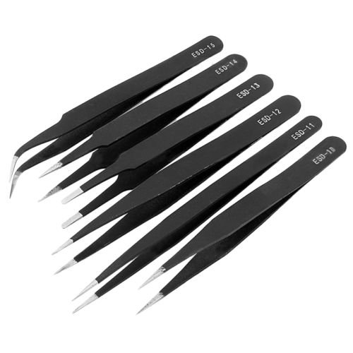 Generic New 6pcs/Set Anti-Static Tweezers Anatomical Surgical Anti-Magnetic Tool Set SMD ESD