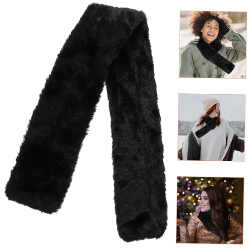 Toyvian Imitation Faux Fur Scarf for Women Warm Winter Wrap Lightweight Cozy Scarf for Indoor and Outdoor Use Elegant Solid Color Design for Fashionable Looks2