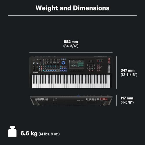 Image of Yamaha 61-Key Music Synthesizer with Improved Keyboard Action, Performance Focused for Next Generation Sound Exploration, Expressive Control and Optimized Workflow MODX M6