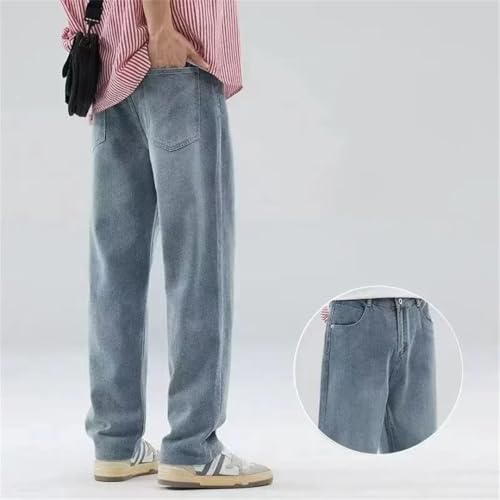 Men's Baggy Straight Leg Wide Leg Denim Pants Party Trousers Jeans3