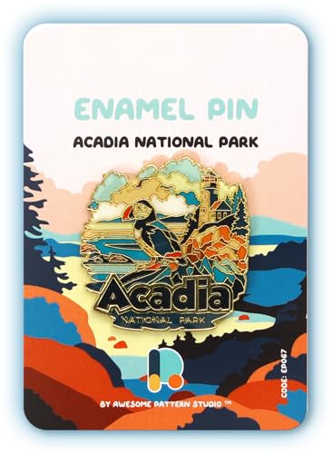 Enamel Pin - Acadia National Park. Collector’s Edition, Durable & Stylish Souvenir Pin for Backpacks, Jackets, Hats, and Accessories, National Park Lovers Gift