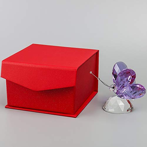 H&D Hyaline & Dora AGS1708941 H&D Crystal Lavendar Butterfly Paperweight Figurine Ornament thumb #8