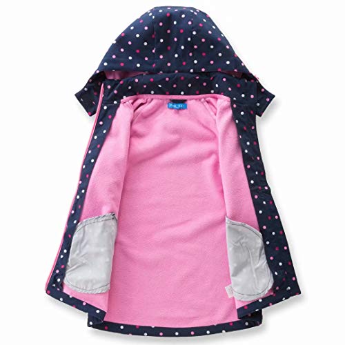 Image of MGEOY Kids Rain Jacket, Waterproof Lightweight Hooded Windbreaker for Boys Girls 4-14Y