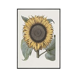 Wall Art Canvas Schilderij Abstract Landschap Zonnebloem Bladeren Plant Poster Nordic Muur Foto Voor Woonkamer Decor (60X80) Unframed