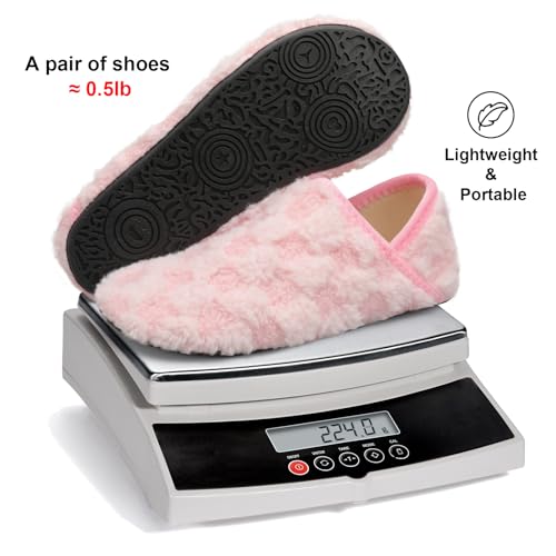 Image of Fires Womens Mens Slippers with Rubber Sole Soft-Lightweight House Slipper Socks Around House Shoes Non Slip Indoor /Outdoor