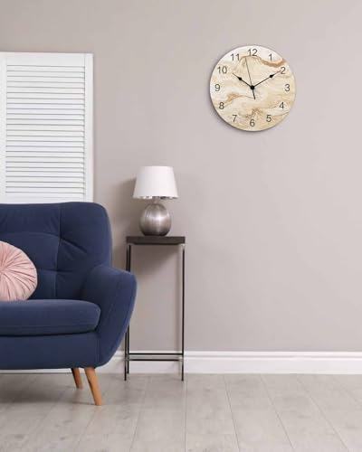 Reloj de pared vintage moderno clásico crema 14 pulg miniatura 7