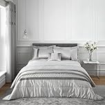Catherine Lansfield Sequin Cluster Super King Duvet Cover Set with Pillowcase Silver Grey