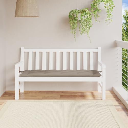 Coussin pour banc de jardin extérieur imperméable 150x50 taupe