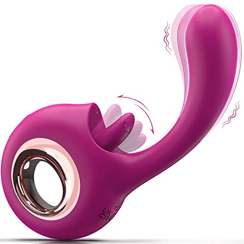 Adult Toys, G Spot Dildo Vibrator, 2 in 1 Tongue Licking & Vibrat...