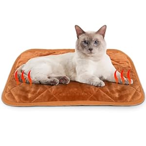 NAMOTEK Self-Warming Cat Bed Indoor/Outdoor Super Soft Self Heating Pet Mat Washable Thermal Pad for Cat & Dog 21×15.7 inch