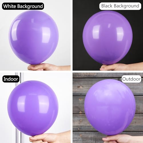 Image of PartyWoo Lavender Balloons 50 pcs 12 Inch Light Purple Pastel Purple Lilac Latex Helium Balloons for Graduation Baby Shower Wedding Butterfly Birthday Party Decorations Purple-Y15