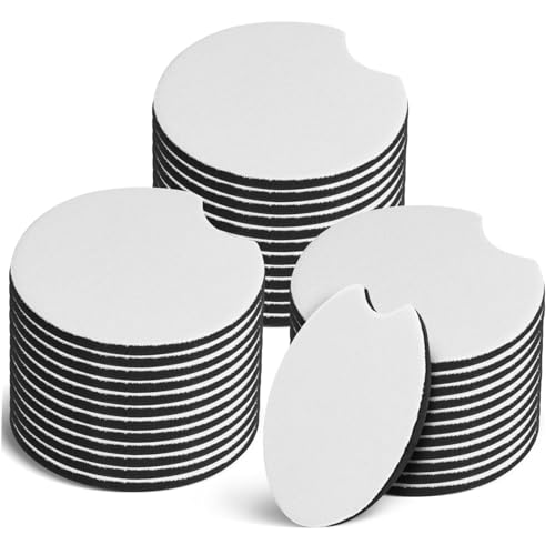ERINGOGO 36pcs Sublimation Car Coasters Blanks Auto Round Cup Holder Coasters Modern Car Cup Mats for Men