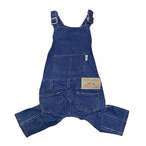 Camund Dog Clothes Costumes Pet Dog Clothes Jeans Pet Jean Overalls Denim Clothes for Small Dogs Boy & Girl Fashion Pants Shirts (X-Large)