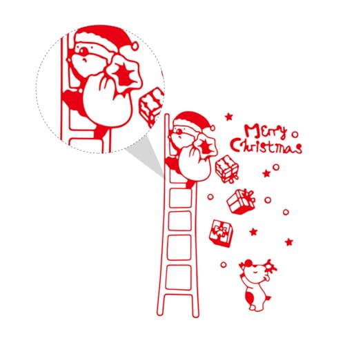 Vinilo decorativo Santa Claus para pared 70x50 cm rojo miniatura 3