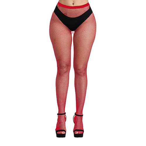 Image of Bestjybt Womens Fishnet Tights High Waist Mesh Fish Net Stockings Pantyhose