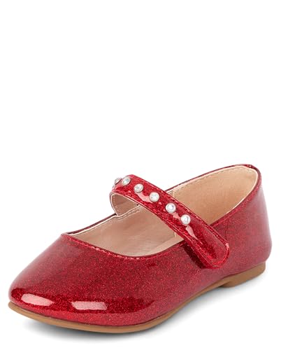 The Children's Place,Baby Girls,Baby Girls and Toddler Closed Toe Ballet Flats,Red,Toddler,8